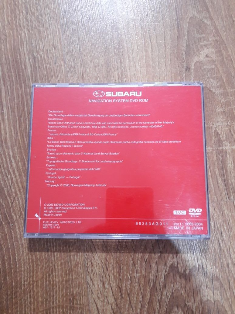 DVD navigație Subaru, nou, OEM, original, 2003-04.