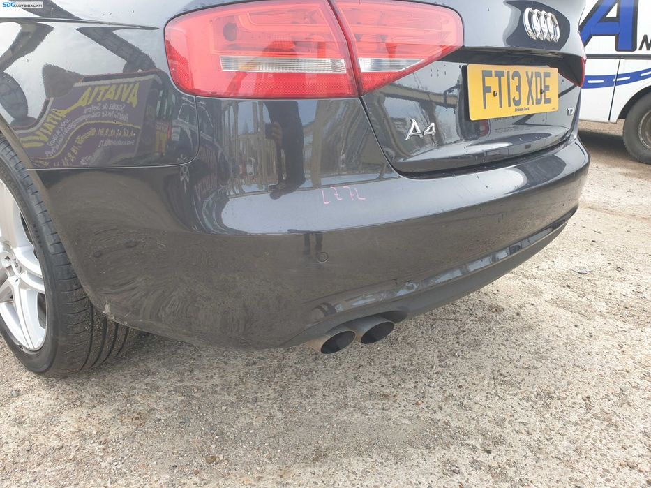 Bara Spoiler Spate cu Locas Senzori Parcare cu Imperfectiune Audi A4 B8 B8.5 Berlina Sedan FL Facelift 2012 - 2015 Culoare LZ7L [K1402]