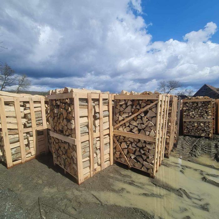 Lemne de foc tăiate crăpate din esența tare CER FAG CARPEN