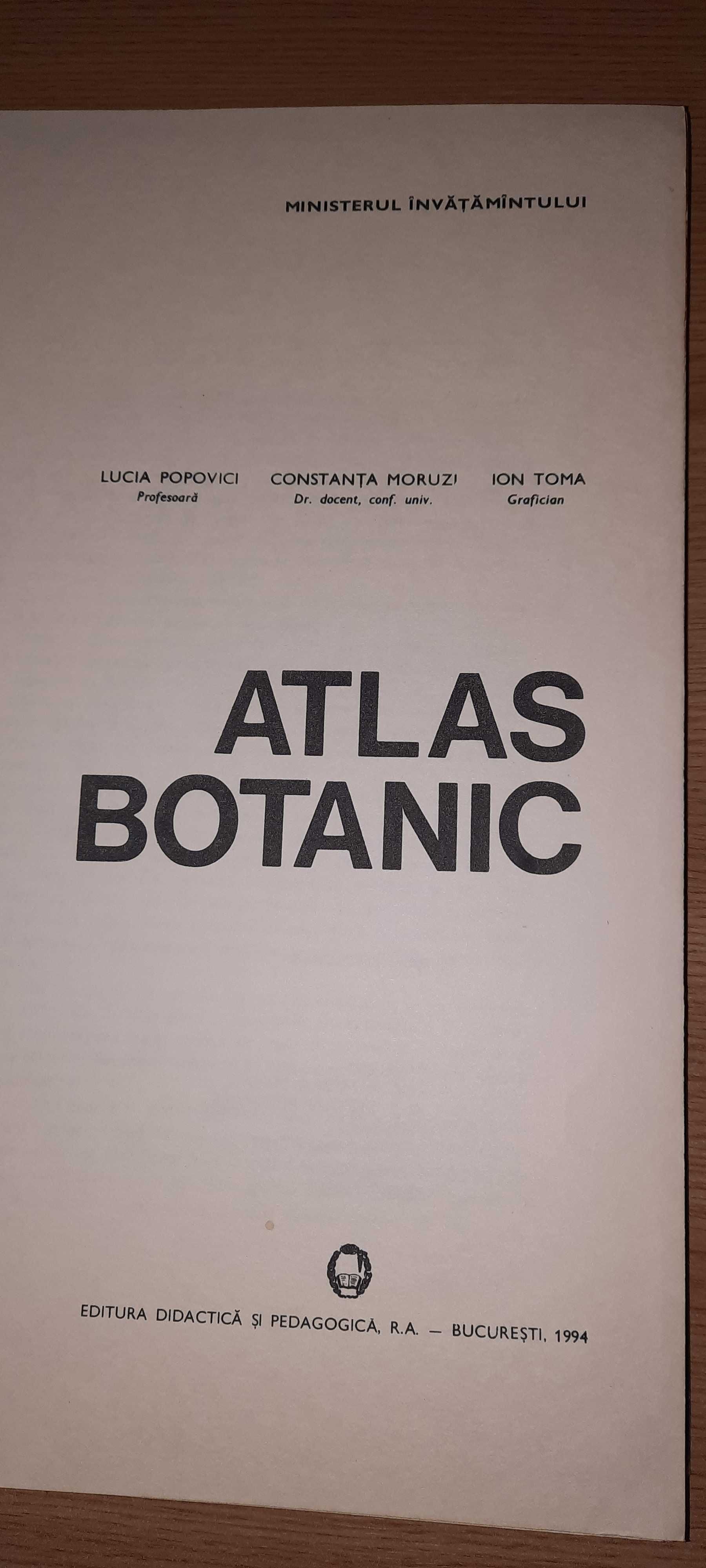 Atlas botanic, 213 pagini, copertă cartonată, 34 x 25 cm, ediția 1994
