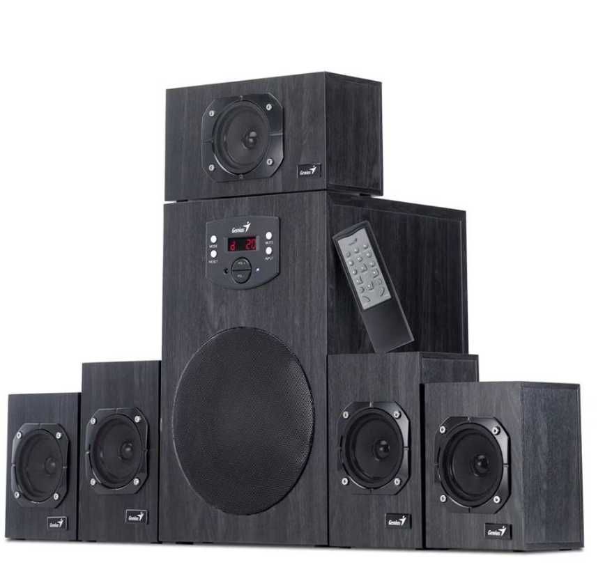 Тонколони (компютър) Genius W-HF5.1 4500, 125W, от дърво, като нови!