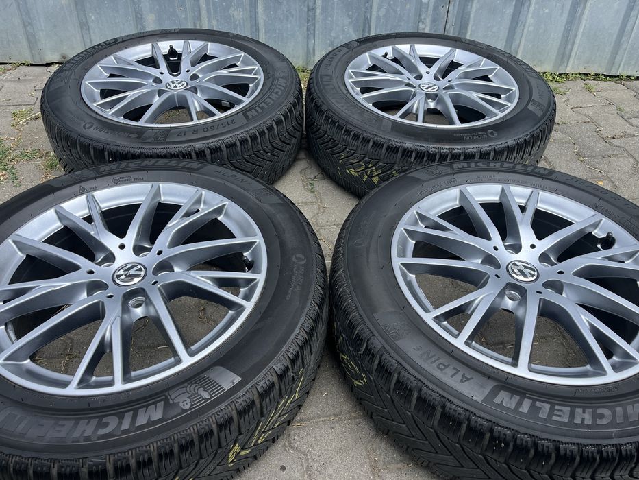 Jante 5x112mm anvelope iarna 215/60 R17, VW Tiguan, Audi Q3, Seat, BMW
