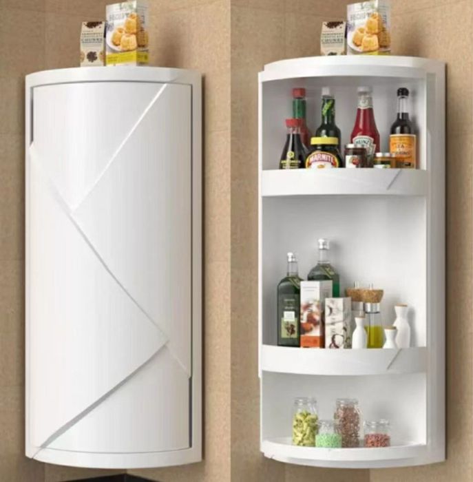 Угловая полка этажерка для кухни или ванной