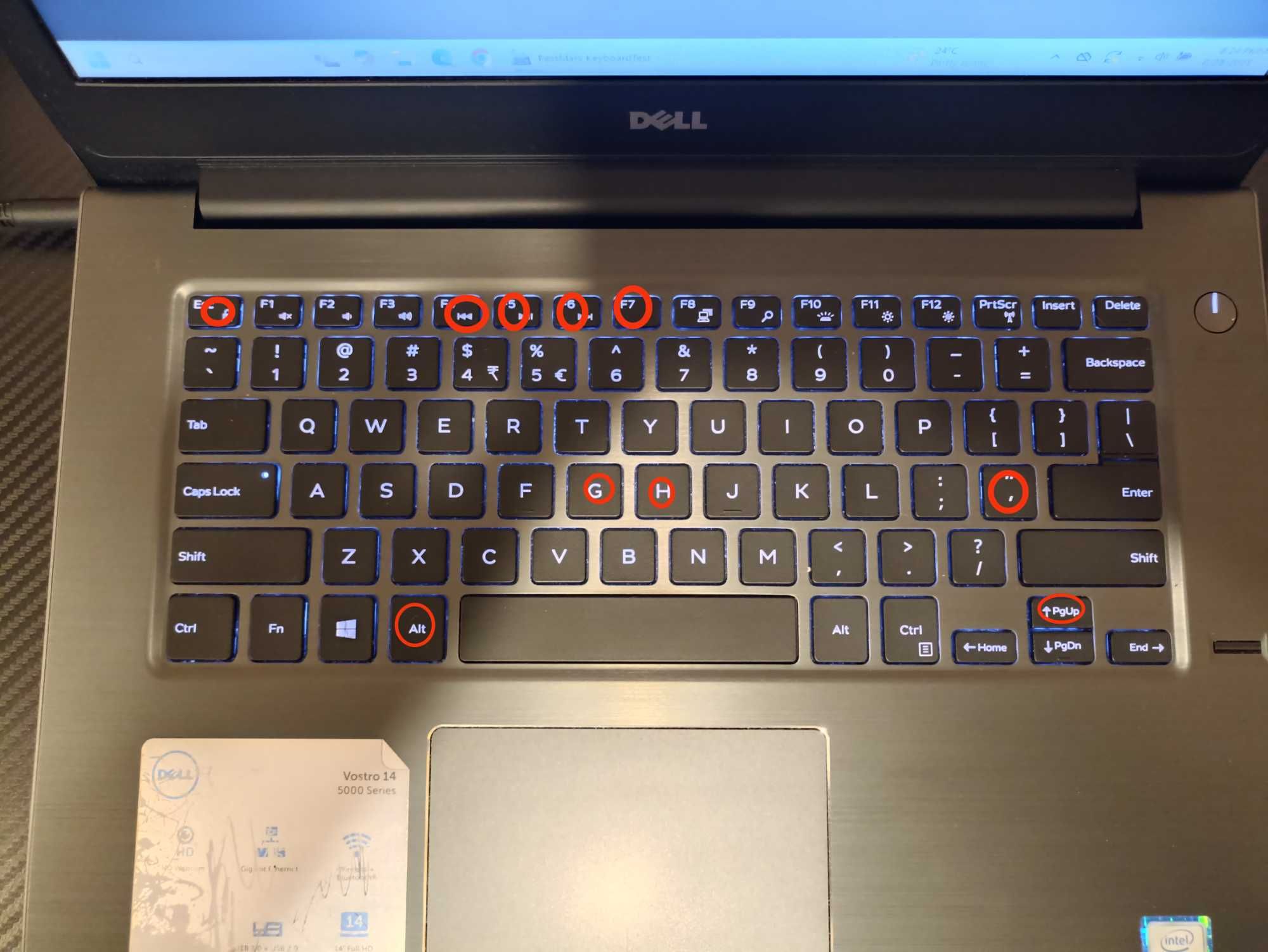 лаптоп Dell Vostro 5468 с проблем в клавиатурата