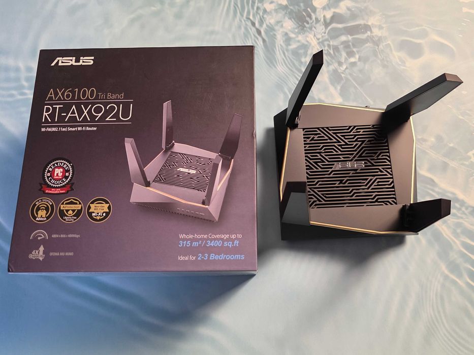 Рутер ASUS RT-AX92U AX6100 Tri-Band WiFi 6 (802.11ax) Game Smart Home