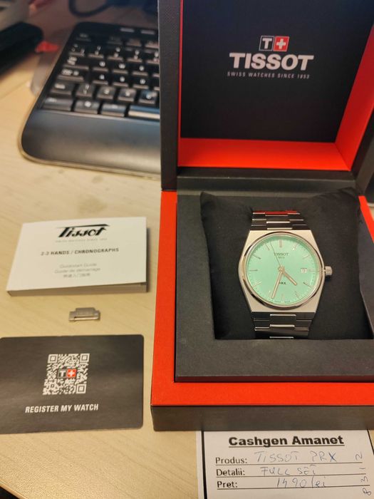 Ceas Tissot PRX Tiffany Blue 40mm impecabil Magazin CashGen