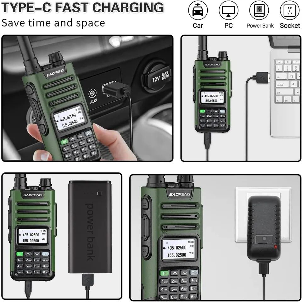 Baofeng walkie-talkie UV13 PRO, Incarcare directa USB, model 2023