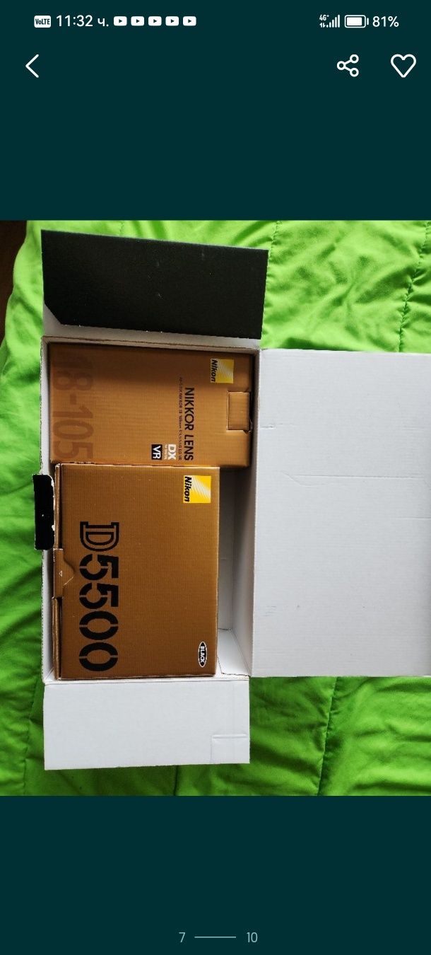 Продавам Nikon D5500 с 5 обектива и ак
