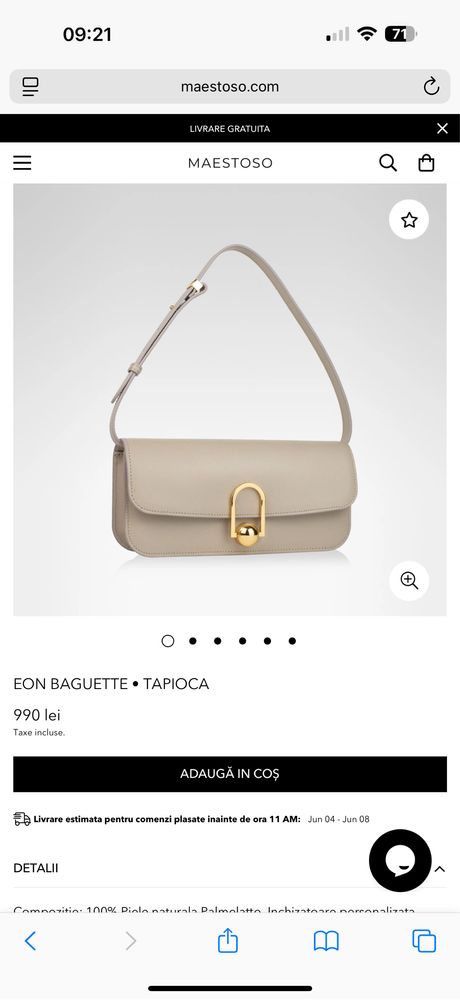 Geanta maestoso baguette