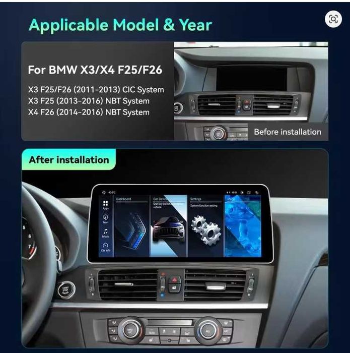 Vand Wireless Carplay Car Android auto pentru BMW X3 F25 X4 F26 NBT