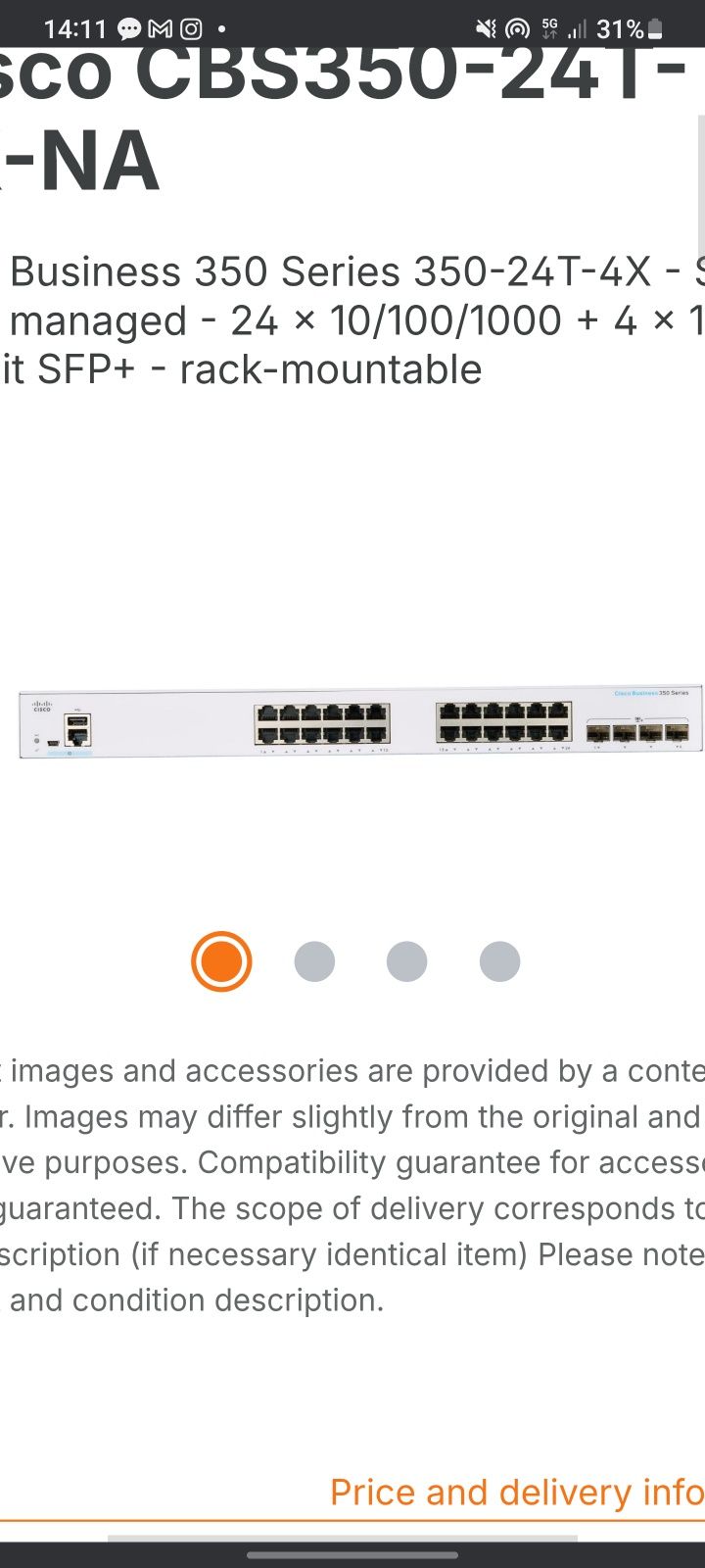 Switch Cisco 24 porturi