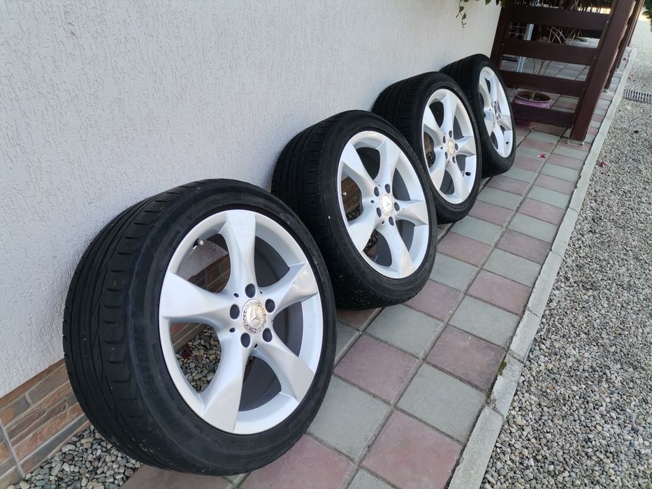 Jante Aliaj 5x112 r17 Mercedes +anvelope vara 225/45r17