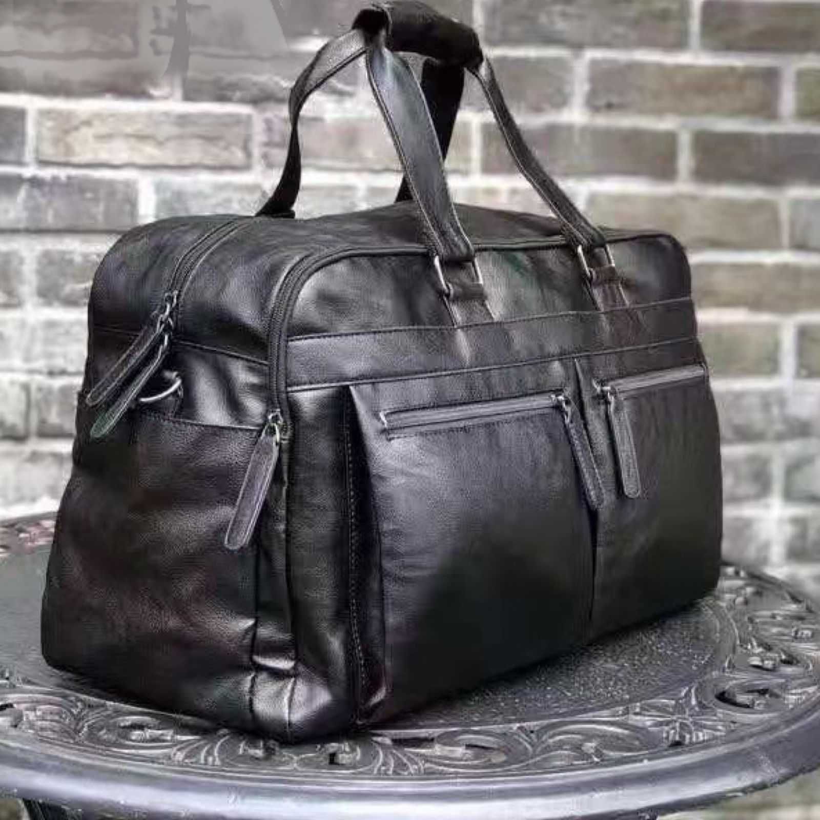Кожаные стильные сумки дорожные (8182)
