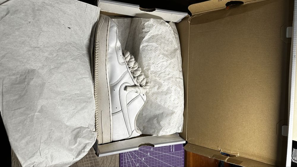 White air force 1 rope lace