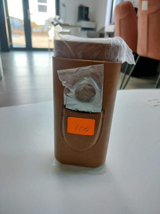 Husă de trabuc din piele, din oțel inoxidabil, cu tăietor