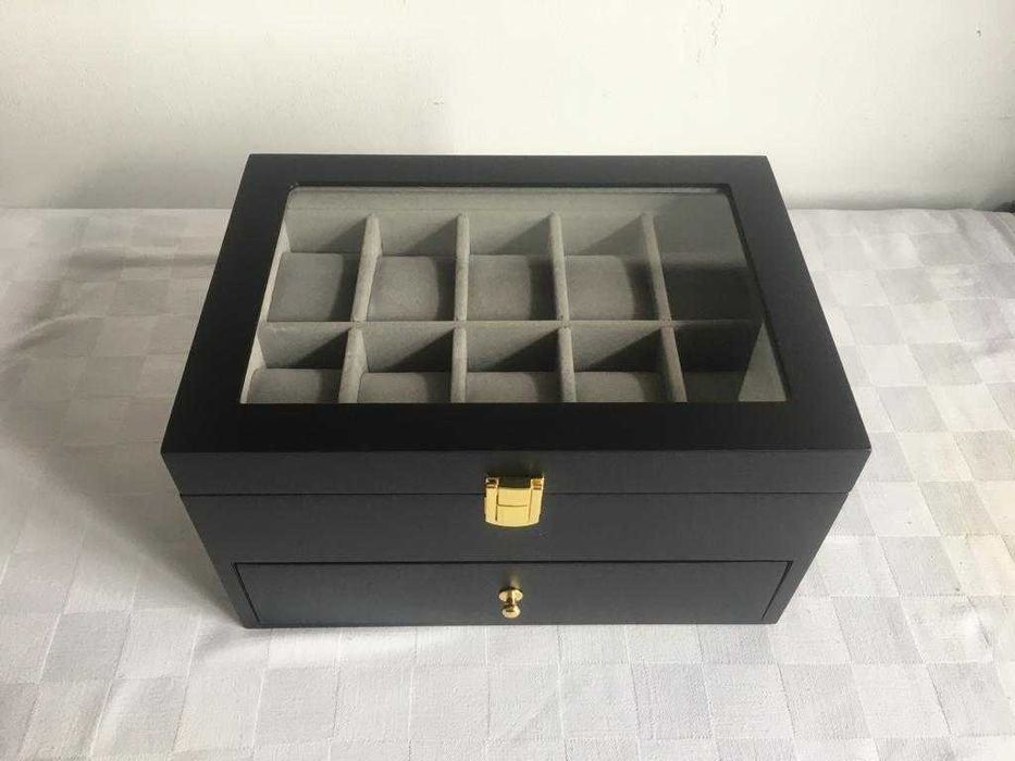 Cutie Caseta Depozitare pentru 20 Ceasuri lemn – cadoul ideal. SIGILAT