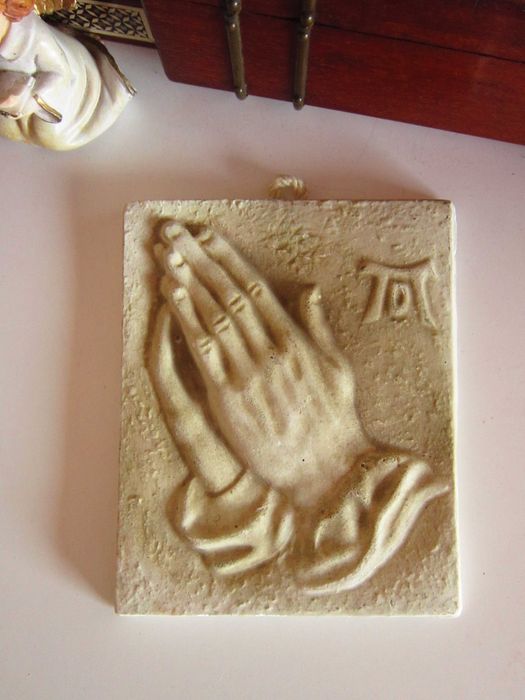 placa ceramica"Maini de rugaciune"Durer handmade Germany"70