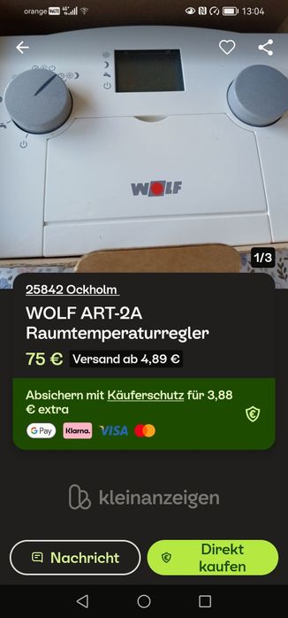 Termostat Wolf Art 2a