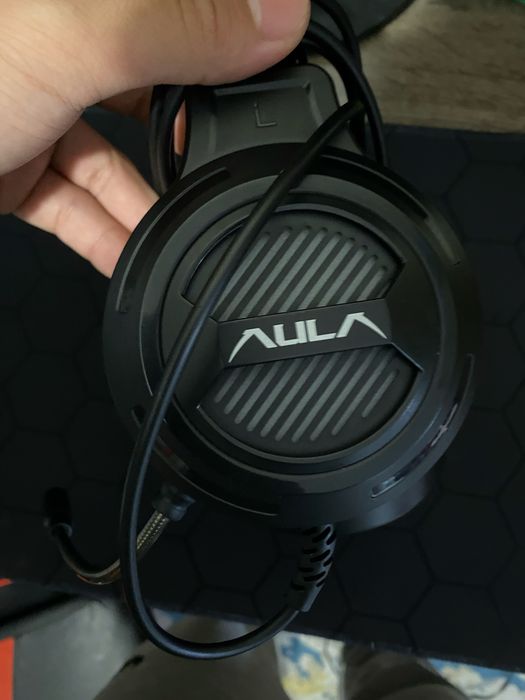 Наушник AULA, Клавиатура AOC + мышка AOC все цветящися разноцветные