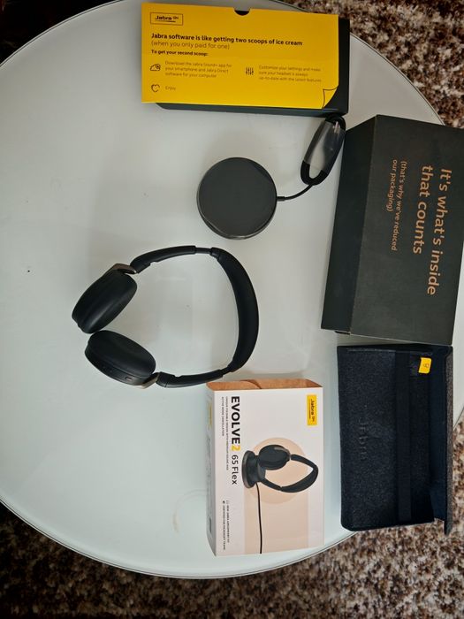 CastinJabra Evolve 2 65 Flex - Casti wireless, Stare excelenta USB +BT