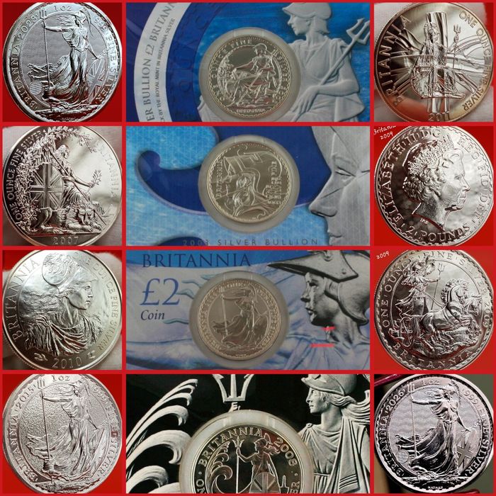 UK Royal Mint Britania Mituri altele monede lingou argint 999