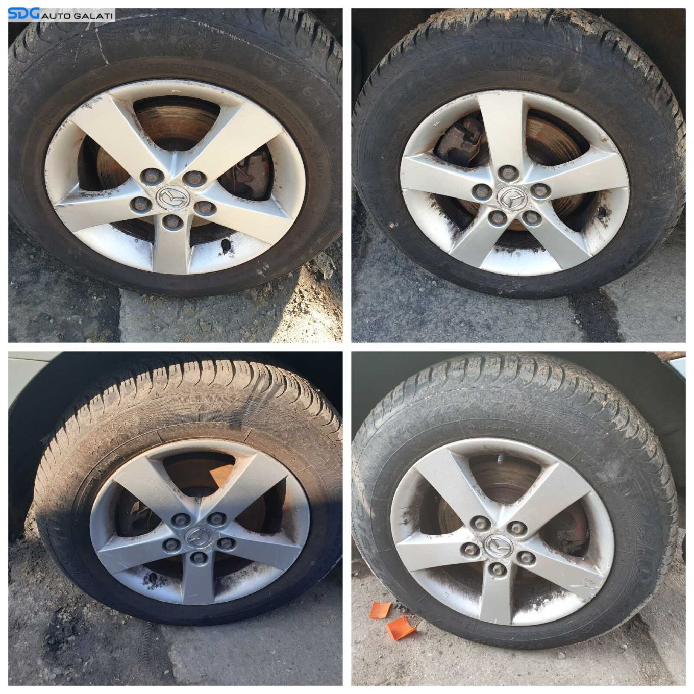 Set 4 Jante Roti Aliaj cu Anvelope Cauciucuri Iarna DOT 2021 195 65 15 R16 Mazda CX9 2007 - 2016 [C3458]