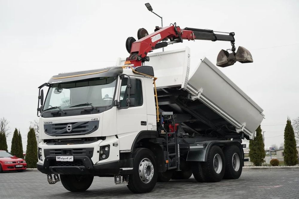 Volvo FMX 380 / 6x4 / BASCULATOR + HDS HMF 1820 K2 / HYDRODOLTA / RADIOCOMANDĂ / GRAPPA / ROTATOR /