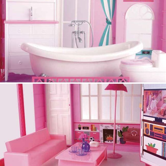 Детска къща с  кукла,асансьор и пълно обзавеждане/двуетажна къща кукли