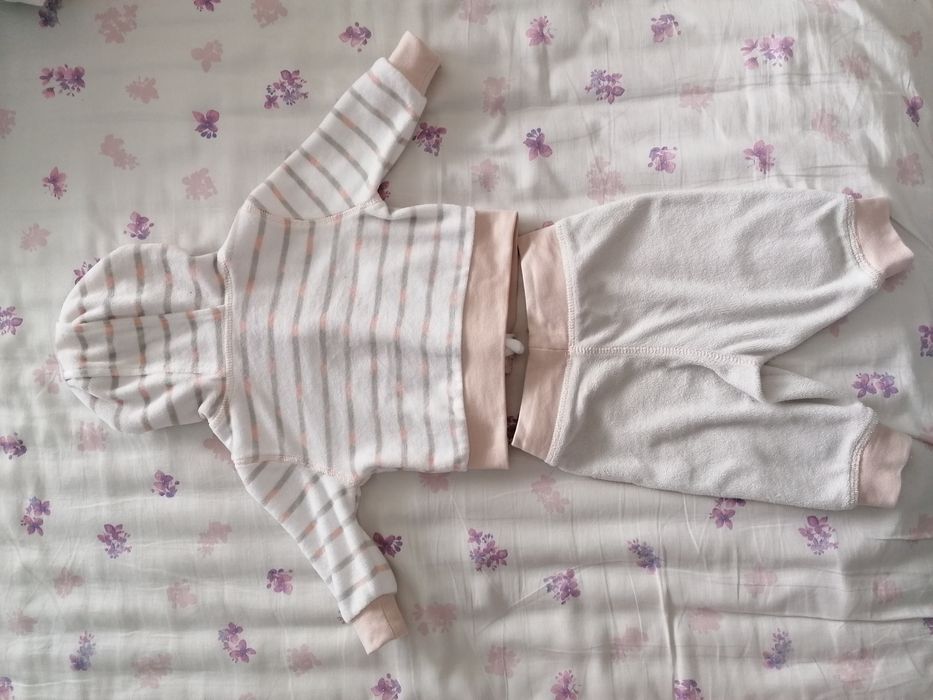 Плюшени комплектчета 2бр, размер 62-68см. 3-6месеца