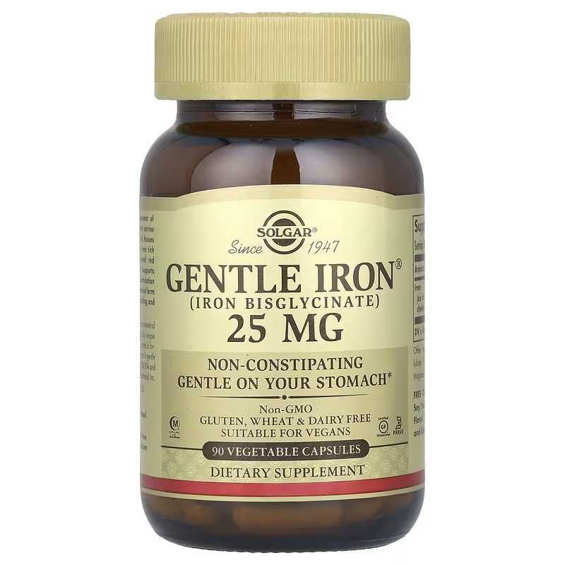 Solgar хелатное железо Gentle Iron  бисглицинат железо