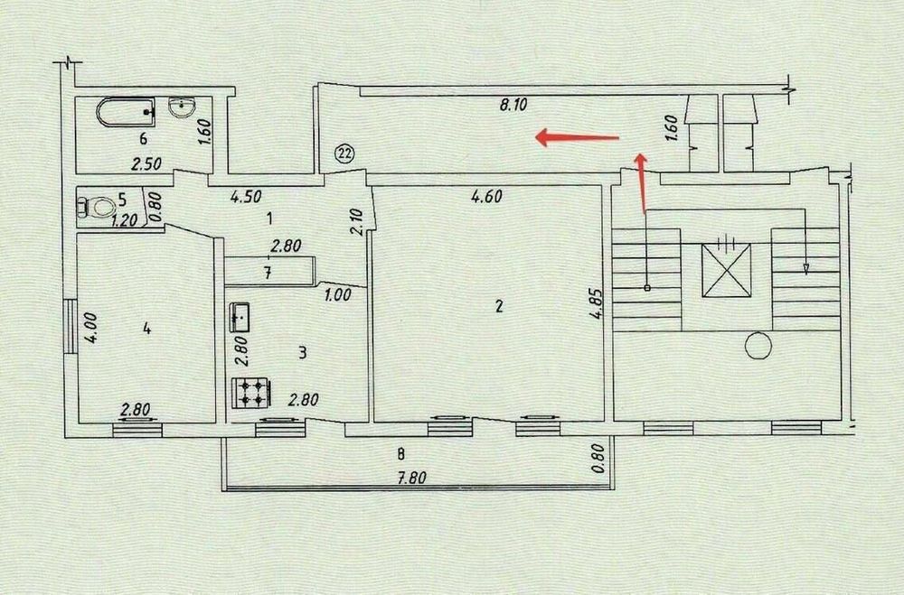 2-Комн. 60м². Разделка. Продажа. Уй-Жой. Паркентский.