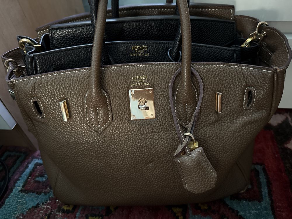 Сумка hermes ручки с потертястами