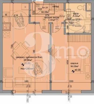Продава се Двустаен апартамент в София, Дружба 1 - 70 кв.м за 1969 €/кв.м - Снимка #1