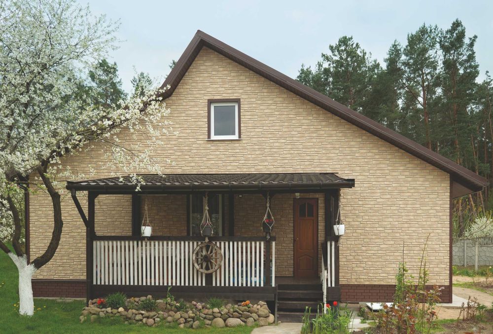 Панели на фасад виниловые Таганай. Черепица, Минплита, водосток, осб.