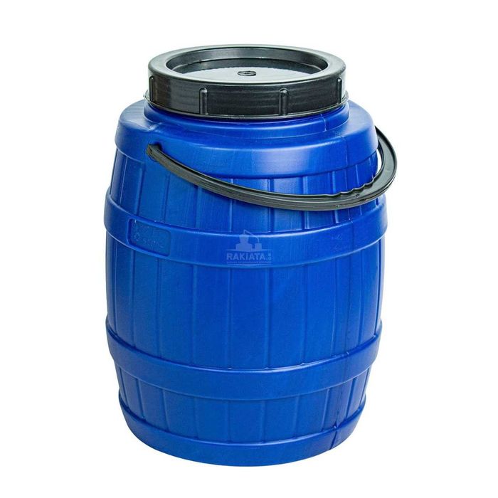 Бидон 12 литра с дръжка, син с форма на буренце