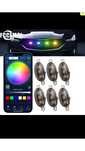Kit 6 Lumini ambientale RGB grile auto Lampa led Aplicatie Bluetooth