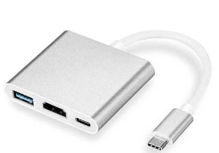 3 in 1 Type C към HDMI USB 3.0 Charging Adapter USB-C 3.1 Hub за Mac
