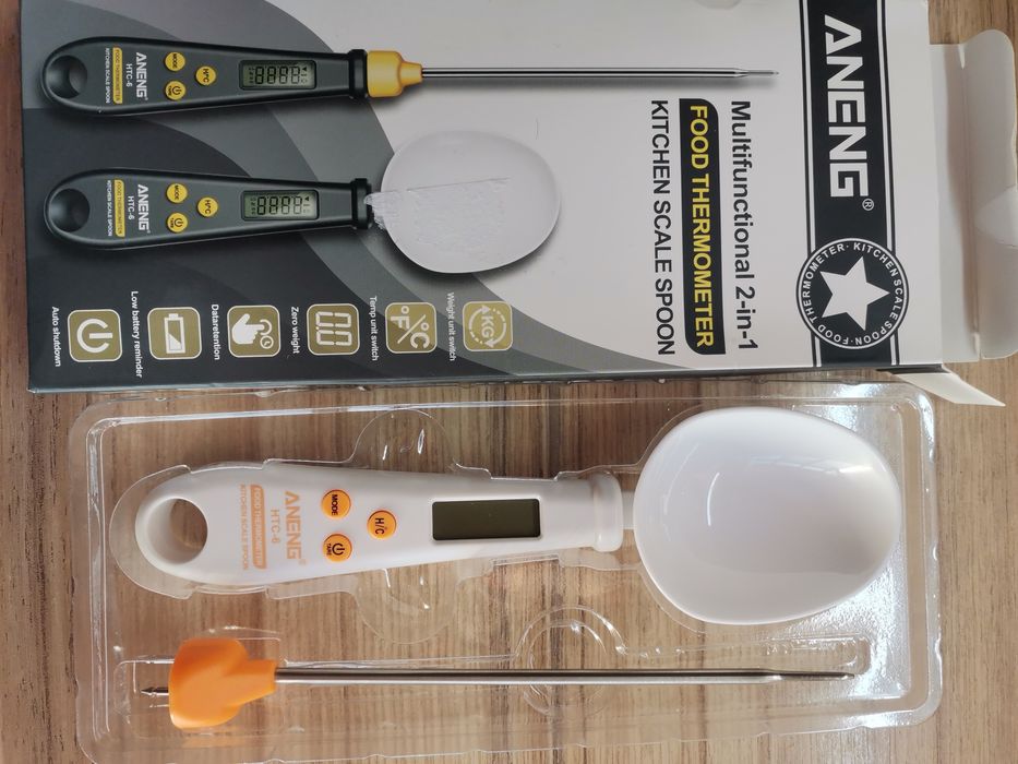 Електронна мерителна везна с термометър 2 в 1