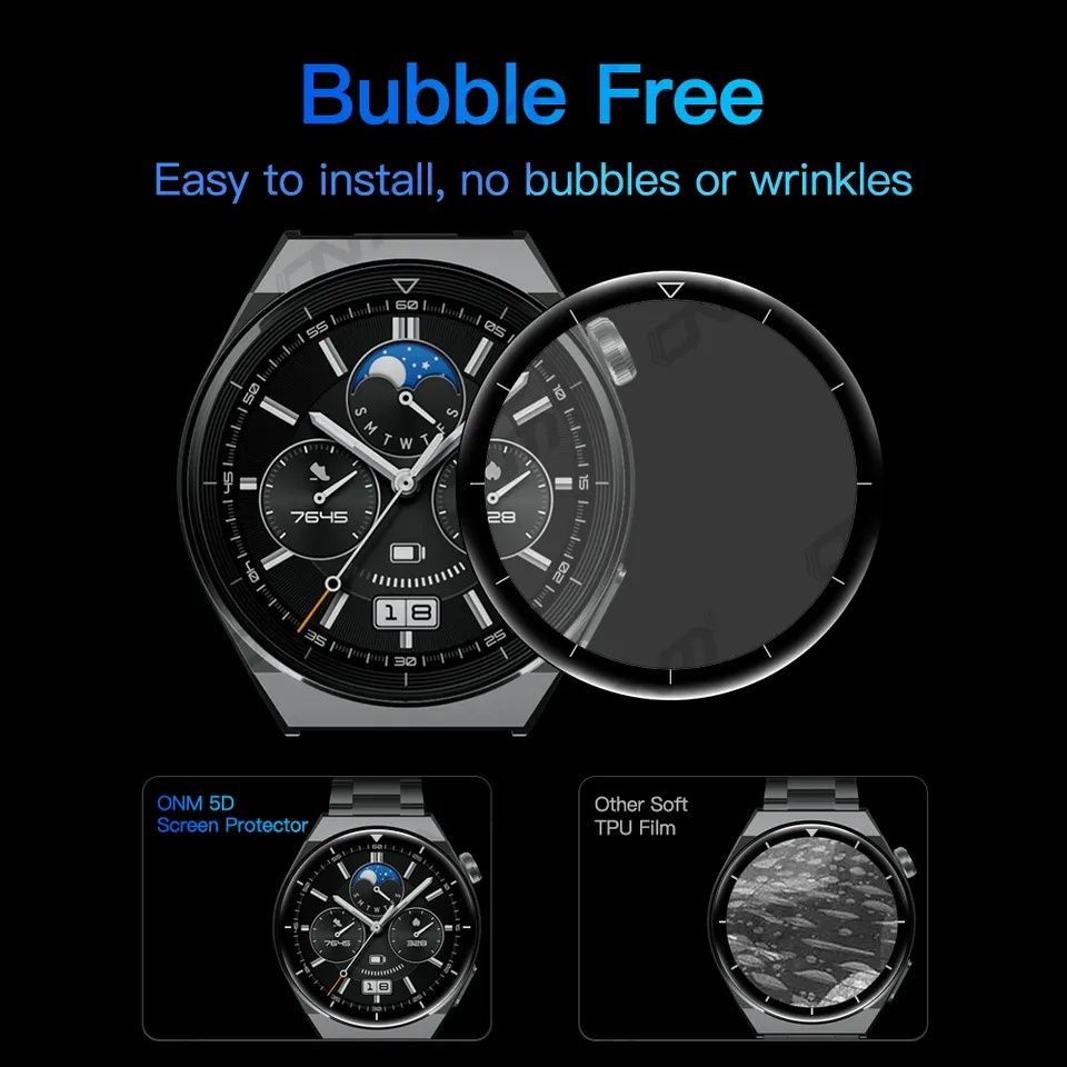 Huawei Watch GT3 / Pro / SE / 42 / 46 mm. / 5D Протектор за цял екран