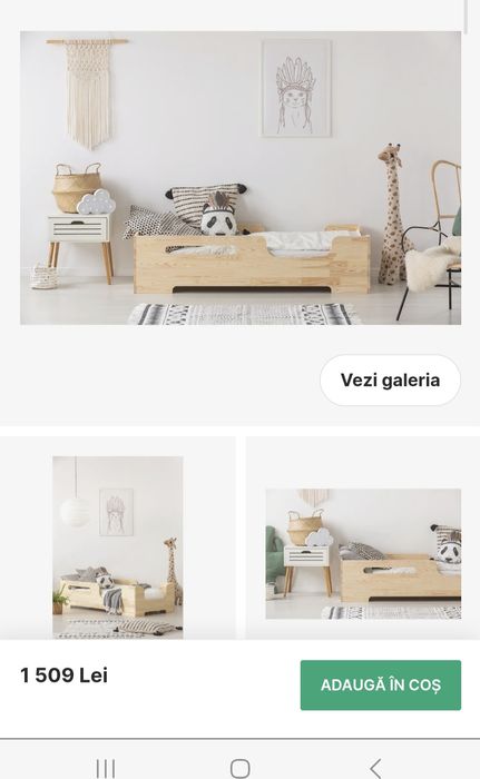 Pat montessorii Adeko kids copii laterale protectie București