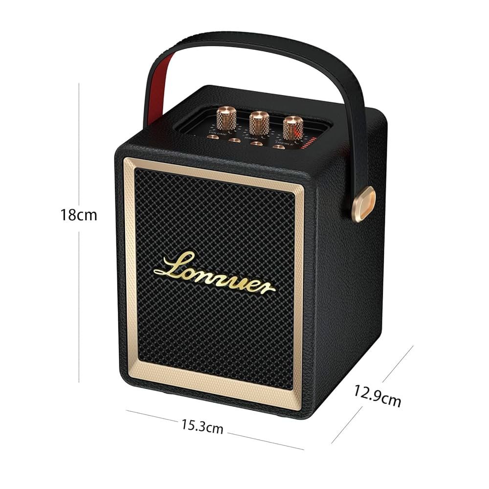 Lonzuer Action Retro дървен преносим , Bluetooth 5.3, 60W