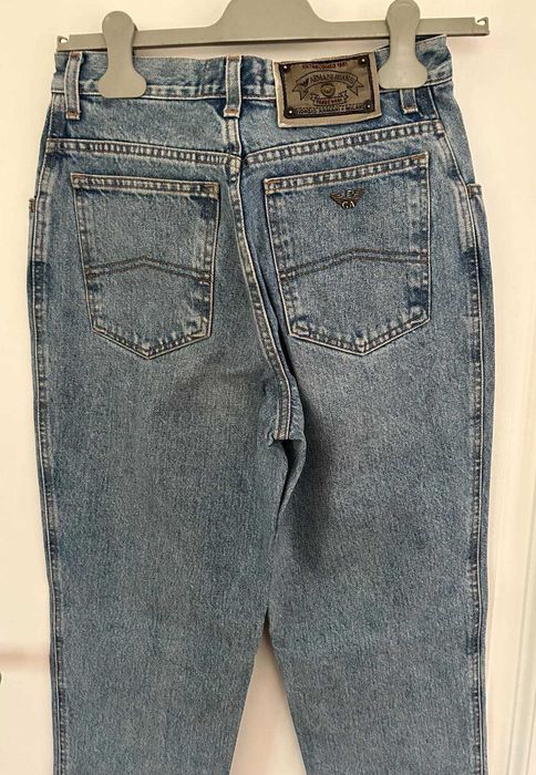 Оригинален Jeans ARMANI с висока талия, размер 30, син