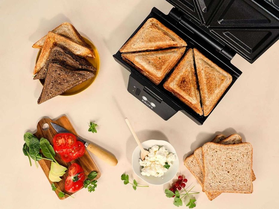 Krups FDK FDK461 Iconic 850W керамичен тостер за сандвичи, ЛЕК ДЕФЕКТ