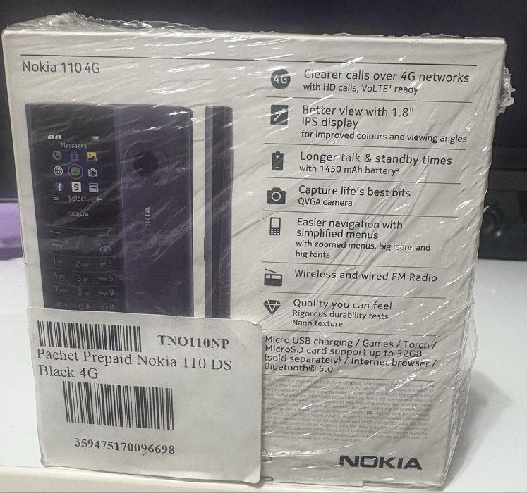 Pachet Telefon mobil NOKIA 110 4G + cartela GRATUIT