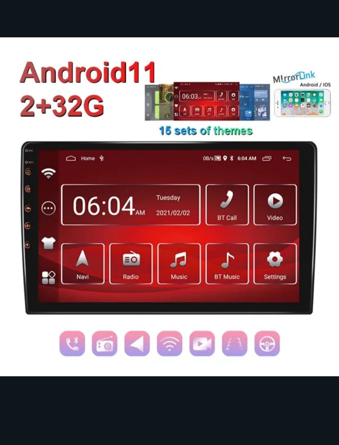 Мултимедия 2 DIN Плеър за кола 7"/9"/10"/инча Bluetooth,WiFi,fm radio