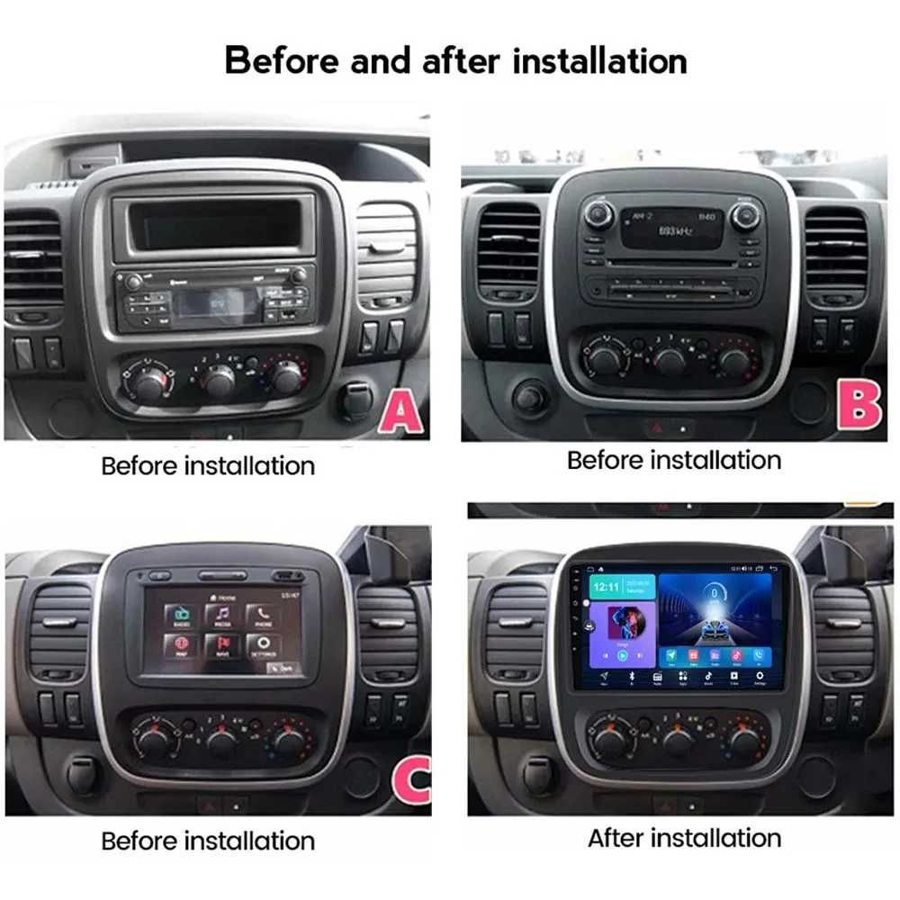 Мултимедия за Renault TRAFIC Opel VIVARO Двоен дин Android Навигация