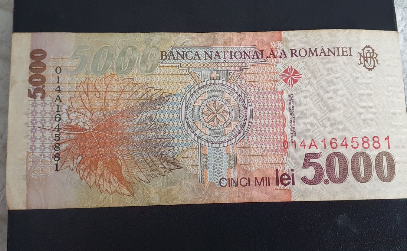 Bancnote 5000 de lei, 1998, serie 002A si 014A