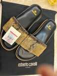 Roberto Cavalli женские шлепки кожа сверху мех оригинал 100%