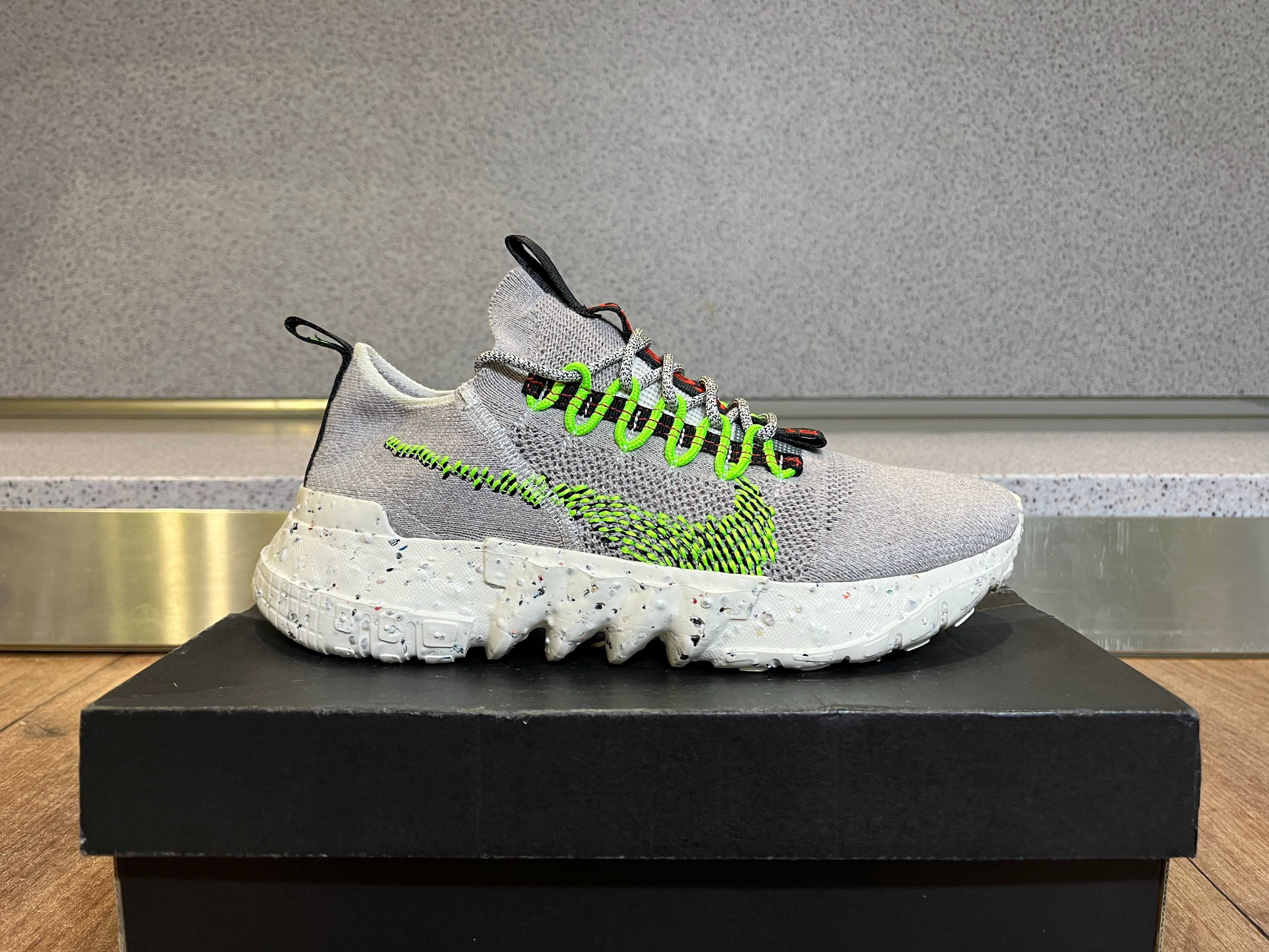 ОРИГИНАЛНИ *** Nike Space Hippie 01 "Vast Grey/Electric Green/Black"