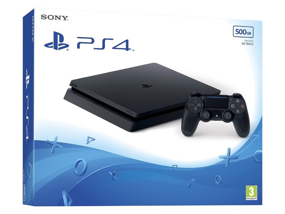 Sony PlayStation 4Slim Нов/PS4/Диск-500GB/Бонус пакет от игри подарък/